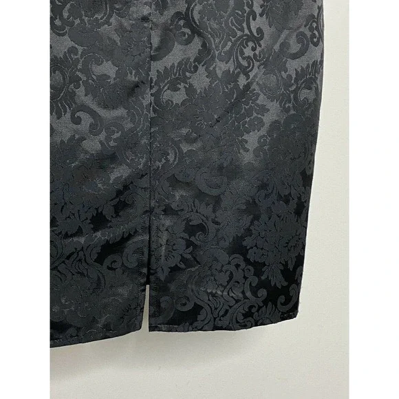 Jessica McClintock Gunne Sax Vintage 90’s Black Paisley Halter Dress Size 3/4 B4 - Picture 5 of 5